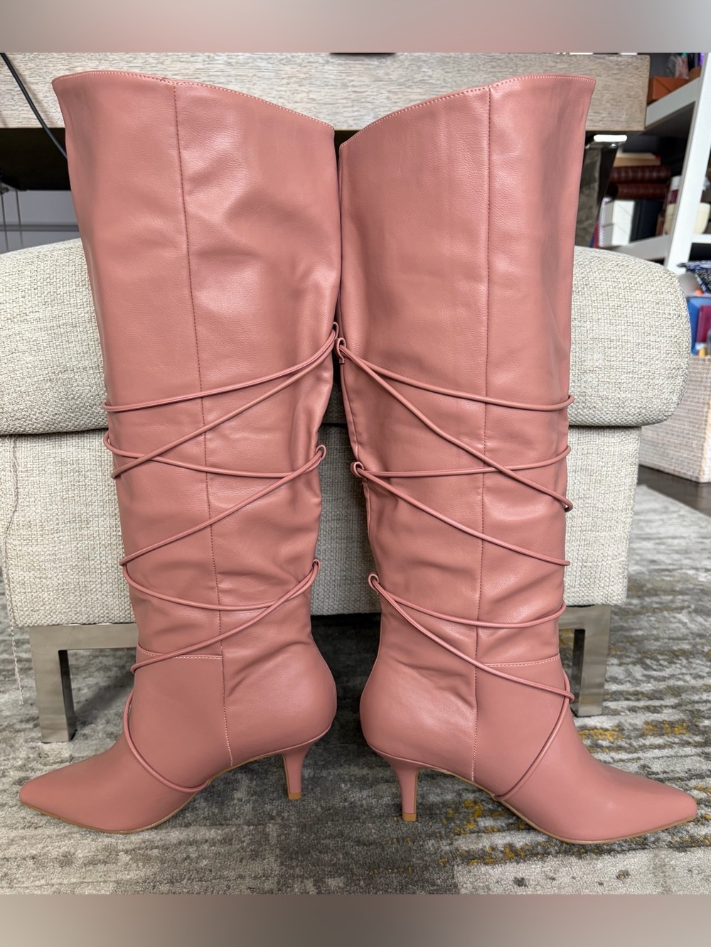 Journee - Kaavia Wide Calf Boot in Rose, size 8.5 - Picture 4 of 8